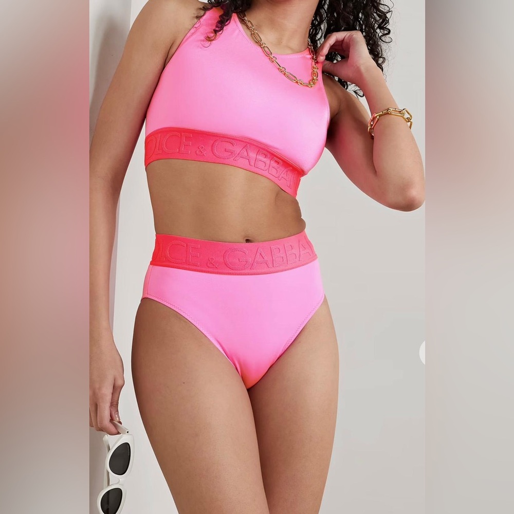 Dolce & Gabbana Neon Pink Bikini Set